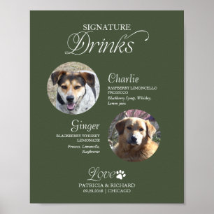 Pets Photo Signature Drinks Wedding Sign