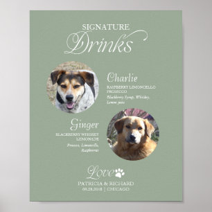 Pets Photo Signature Drinks Wedding Sign