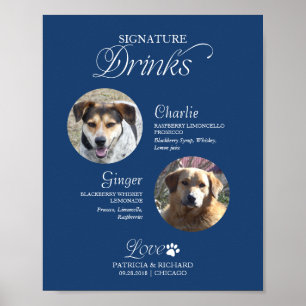 Pets Photo Signature Drinks Wedding Sign