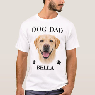 Pet's Simple Modern Cool Custom Dog Name and Photo T-Shirt