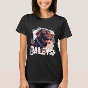 Pets Simple Modern Cool Nge Name And Photo  T-Shirt