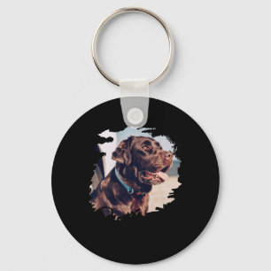 Pets Simple Modern Cool Tygraphy Name And Photo Key Ring