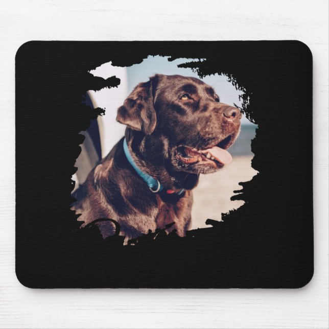 Pets Simple Modern Cool Tygraphy Name And Photo T  Mouse Pad (Front)