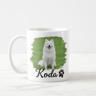 Pet's Simple Modern Cool Typography Name and Photo Coffee Mug