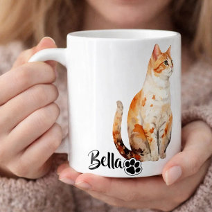 Pet's Simple Modern Cool Typography Name and Photo Coffee Mug