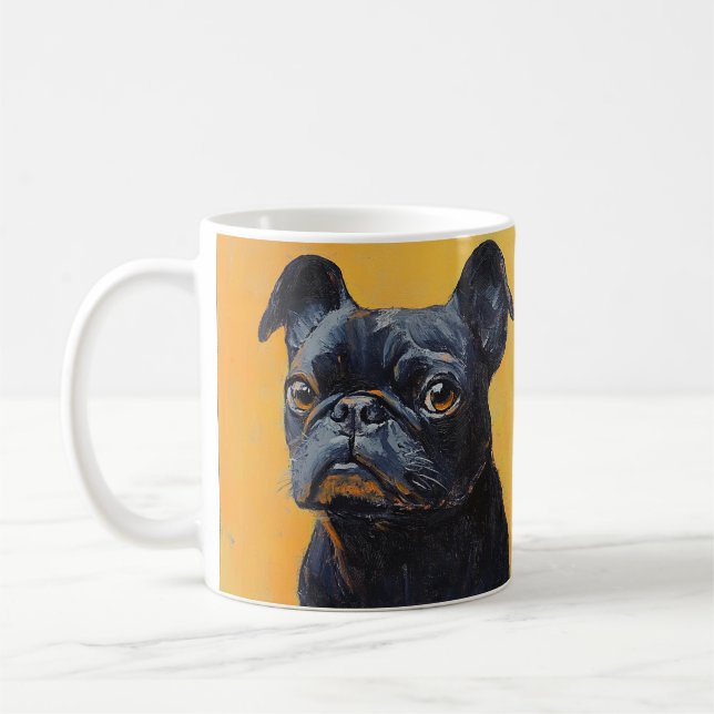 Pet's Simple Modern Cool Typography Name and Photo Coffee Mug (Left)