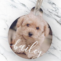 Pet's Simple Modern Elegant Chic Name and Photo