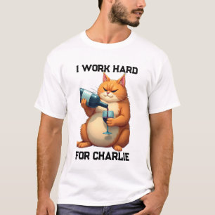 Pet's Simple Modern Funny Cat Name and Photo T-Shirt