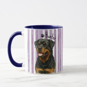 Pet's Simple Modern Name and Photo Mug