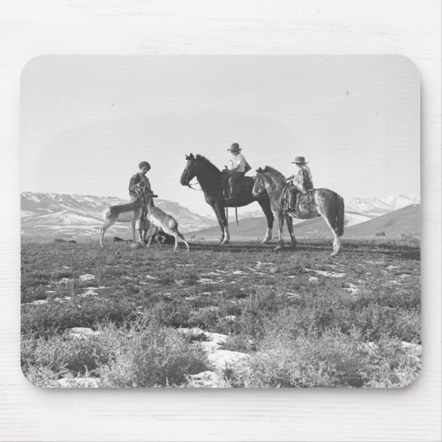 Petting Antelopes. Mouse Pad (Front)