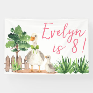 Petting Zoo Birthday Part Banner   Duck Version