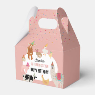 Petting Zoo Party Animals Barnyard Birthday Girl Favour Box
