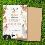 Petting Zoo Party Animals Barnyard Birthday Girl Invitation<br><div class="desc">A hand drawn cute petting zoo party animals design featuring illustrations of a goat, goose, hamster, llama, pig, baby chick, cow and rabbit . A beautiful petting zoo themed design ideal for kids petting zoo themed birthday parties. Customise this cute petting zoo animals birthday invitation an make it your own!...</div>