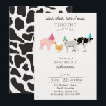 Petting Zoo Party Animals Barnyard Birthday Kids Invitation<br><div class="desc">A hand drawn cute petting zoo party animals design featuring illustrations of a pig,  chicken,  sheep and cow . A beautiful petting zoo themed design ideal for kids petting zoo themed birthday parties. Customize this cute petting zoo animals birthday invitation and make it your own!</div>