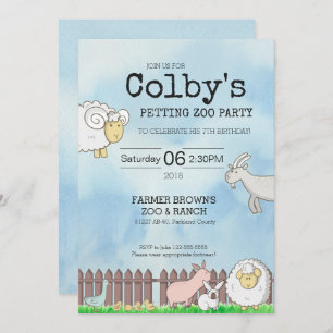 Petting Zoo Party Invitation
