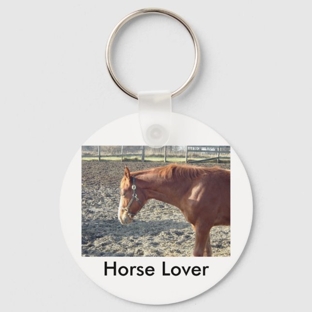 Petty Chestnut Horse Key Ring (Front)