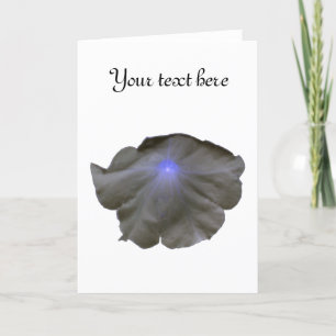Petunia Black and Blue Custom Greeting Card