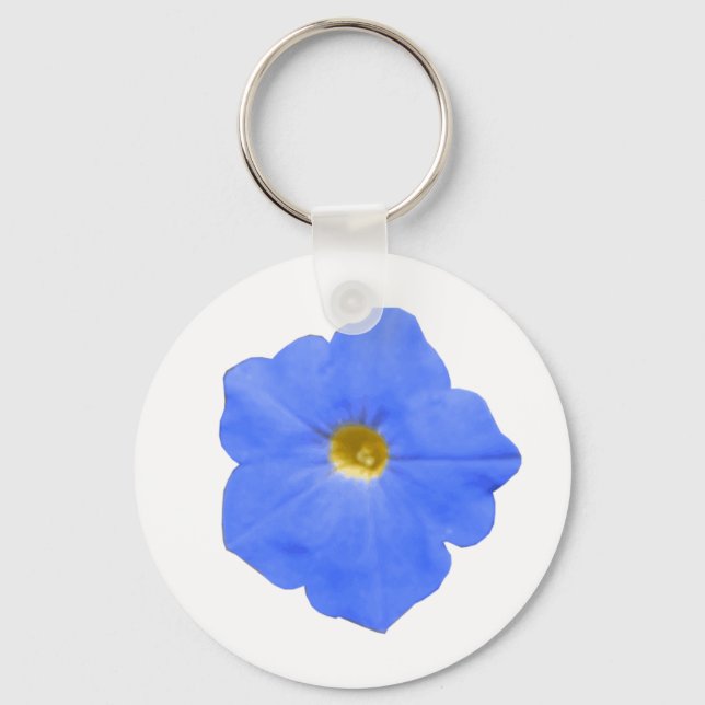 Petunia Blue and Yellow Keychain (Front)