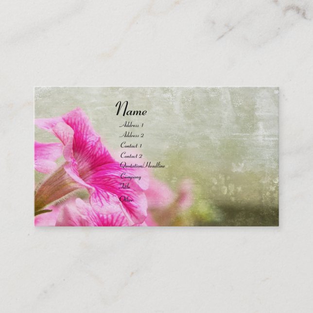 Petunia Business Card (Front)