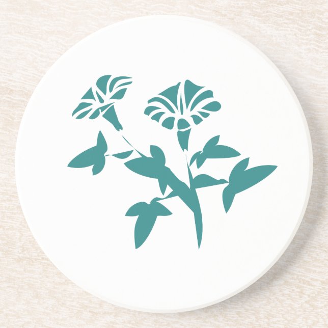 Petunia Flower Stylised Coaster (Front)