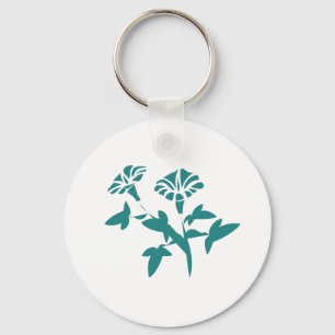 Petunia Flower Stylised Key Ring