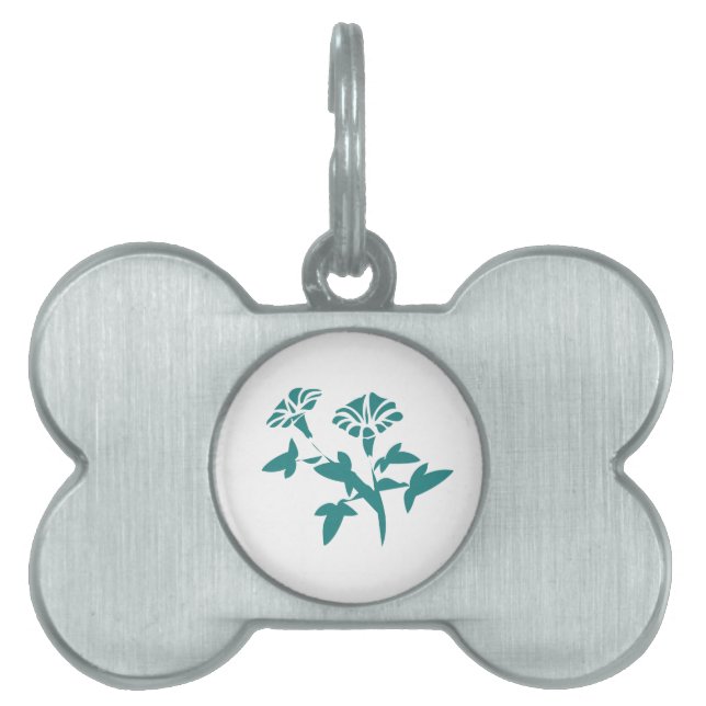 Petunia Flower Stylised Pet Tag (Front)