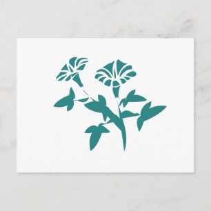 Petunia Flower Stylised Postcard