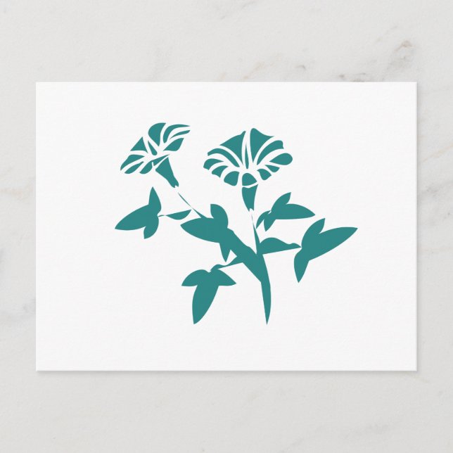 Petunia Flower Stylised Postcard (Front)