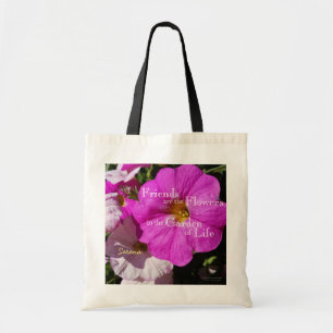 Petunia Flowers / Bright Pink And Pale Pink / Tote Bag