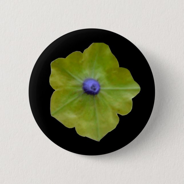 Petunia Green and Blue Button (Front)