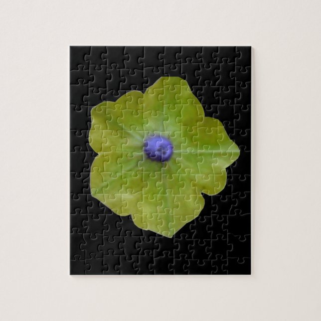 Petunia Green and Blue Puzzle (Vertical)