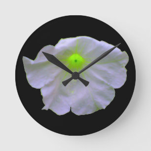Petunia Green Glow Wall Clock