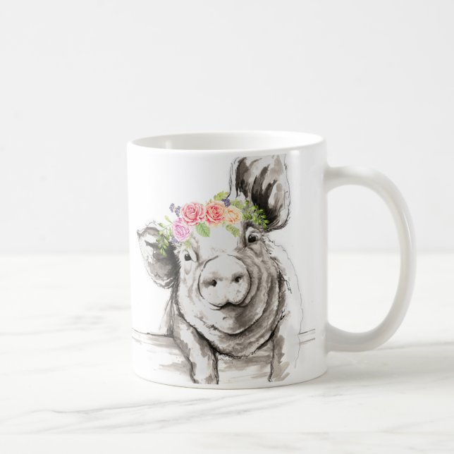 Petunia Pig Mug (Right)