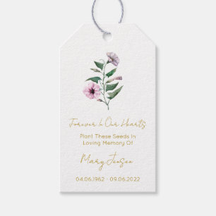 Petunia Simple Seed Packet Funeral Gift Tags