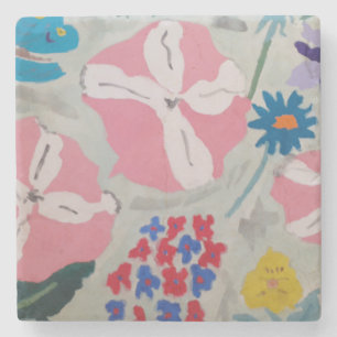 Petunia & Summer Flowers Stone Coaster
