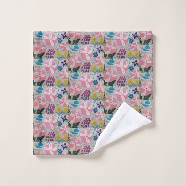 Petunia & Summer Flowers Wash Cloth (Wash Cloth)