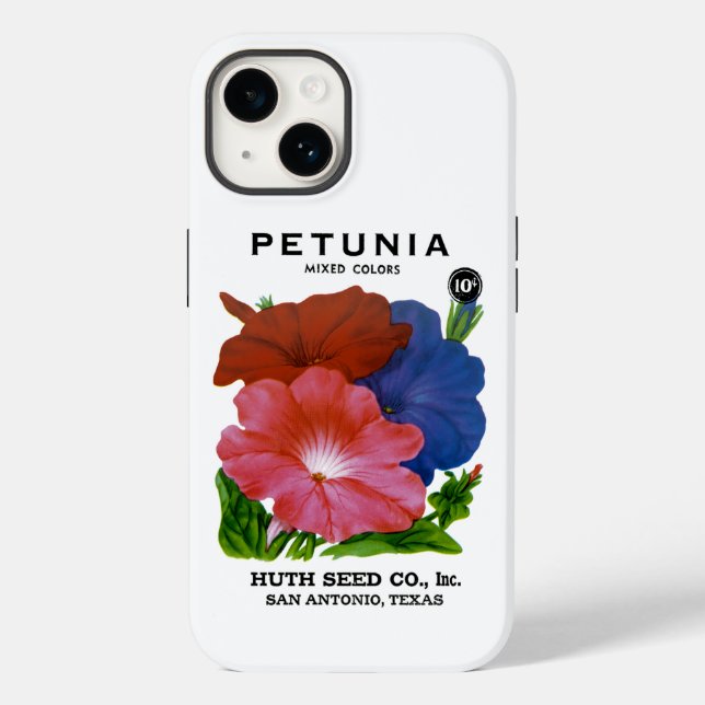 Petunia Vintage Seed Packet Case-Mate iPhone Case (Back)