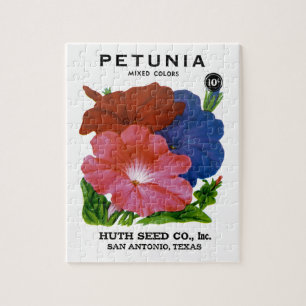 Petunia Vintage Seed Packet Jigsaw Puzzle