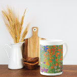 Petunias Asters Garden Gustav Klimt Bone China Mug<br><div class="desc">A bone china mug with the fine art painting by the Austrian artist Gustav Klimt (1862-1918),  Flower Garden (c. 1906) or Bauerngarten. A colourful garden landscape of petunias,  asters,  and other flowers from the Art Nouveau period.</div>