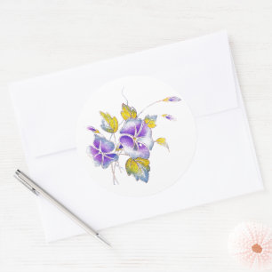 Petunias. Classic Round Sticker