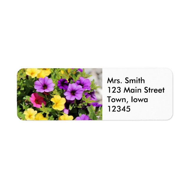 Petunias Return Address Label (Front)