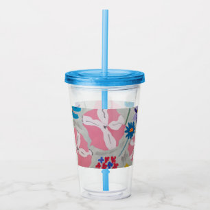 Petunias & Summer Flowers Acrylic Tumbler