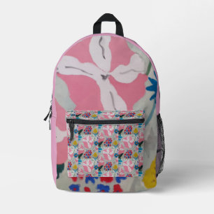 Petunias & Summer Flowers Printed Backpack