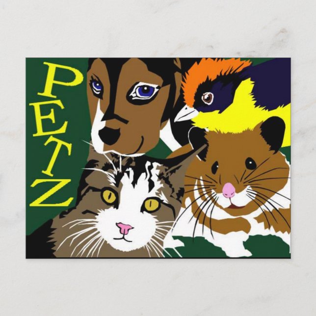 Petz World anime manga  vector art Postcard (Front)