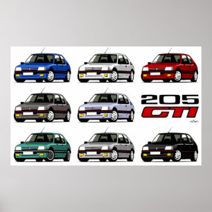 Peugeot 205 GTI  Poster