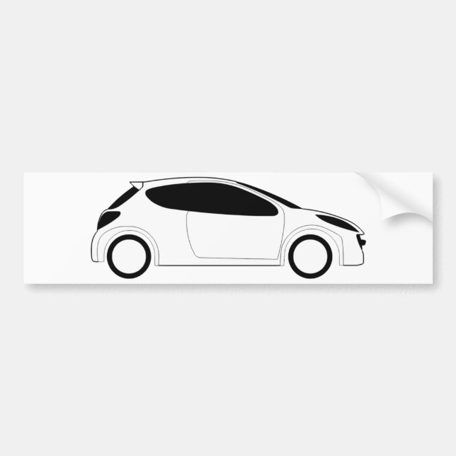 PEUGEOT 207 BUMPER STICKER (Front)
