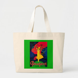 Peugeot Bicycle Vintage PosterEurope Large Tote Bag