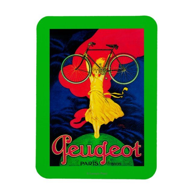 Peugeot Bicycle Vintage PosterEurope Magnet (Vertical)
