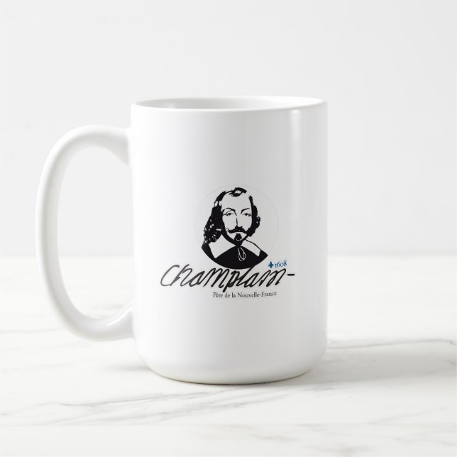 Peuple Français Québec Samuel Champlain citation Coffee Mug (Left)