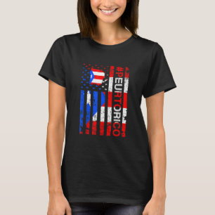 Peurto Rican American Flag Peurto Rico Usa Pride T-Shirt